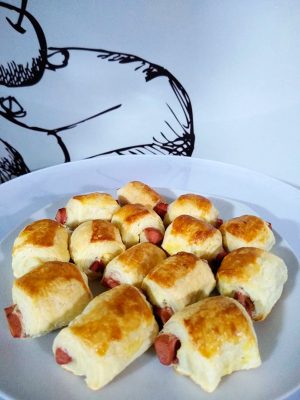 Enrolladitos de hot dog